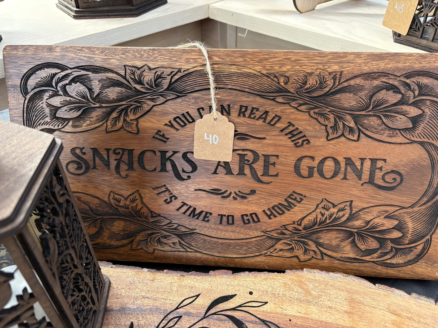 Decor Breadboard "Snacks are Gone"