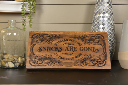 Decor Breadboard "Snacks are Gone"
