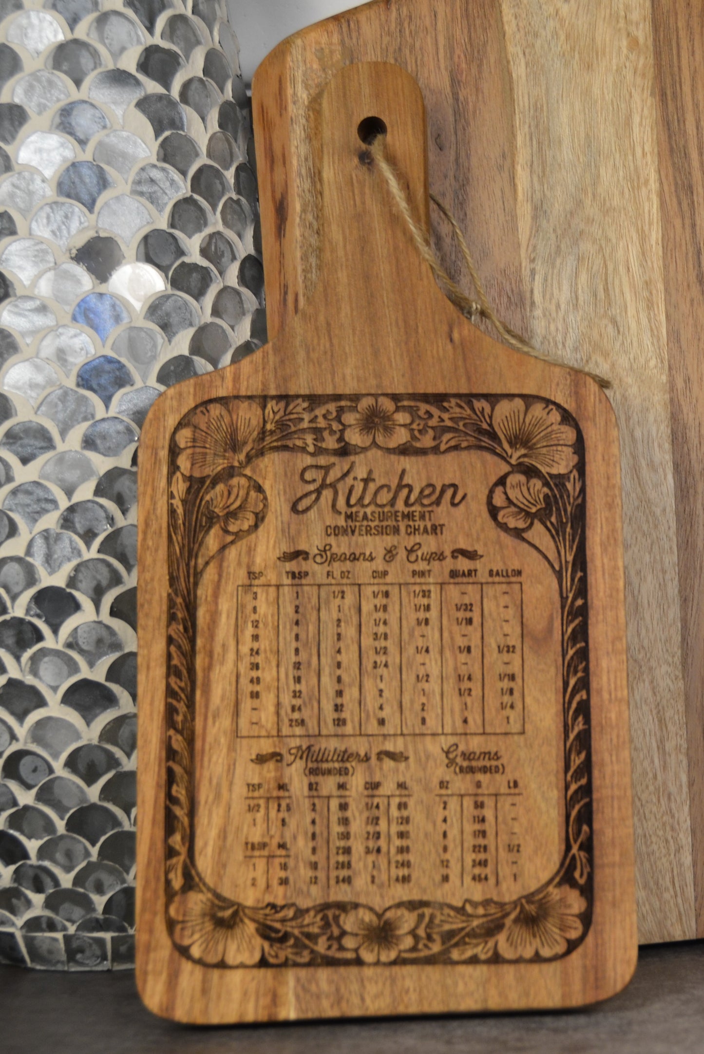 Decor board with Kitchen Conversion Chart